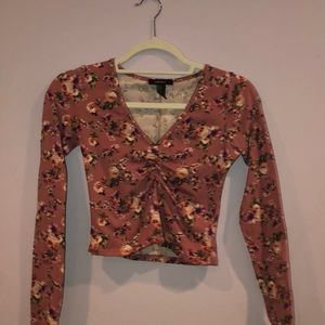 forever 21 - long sleeve cropped top